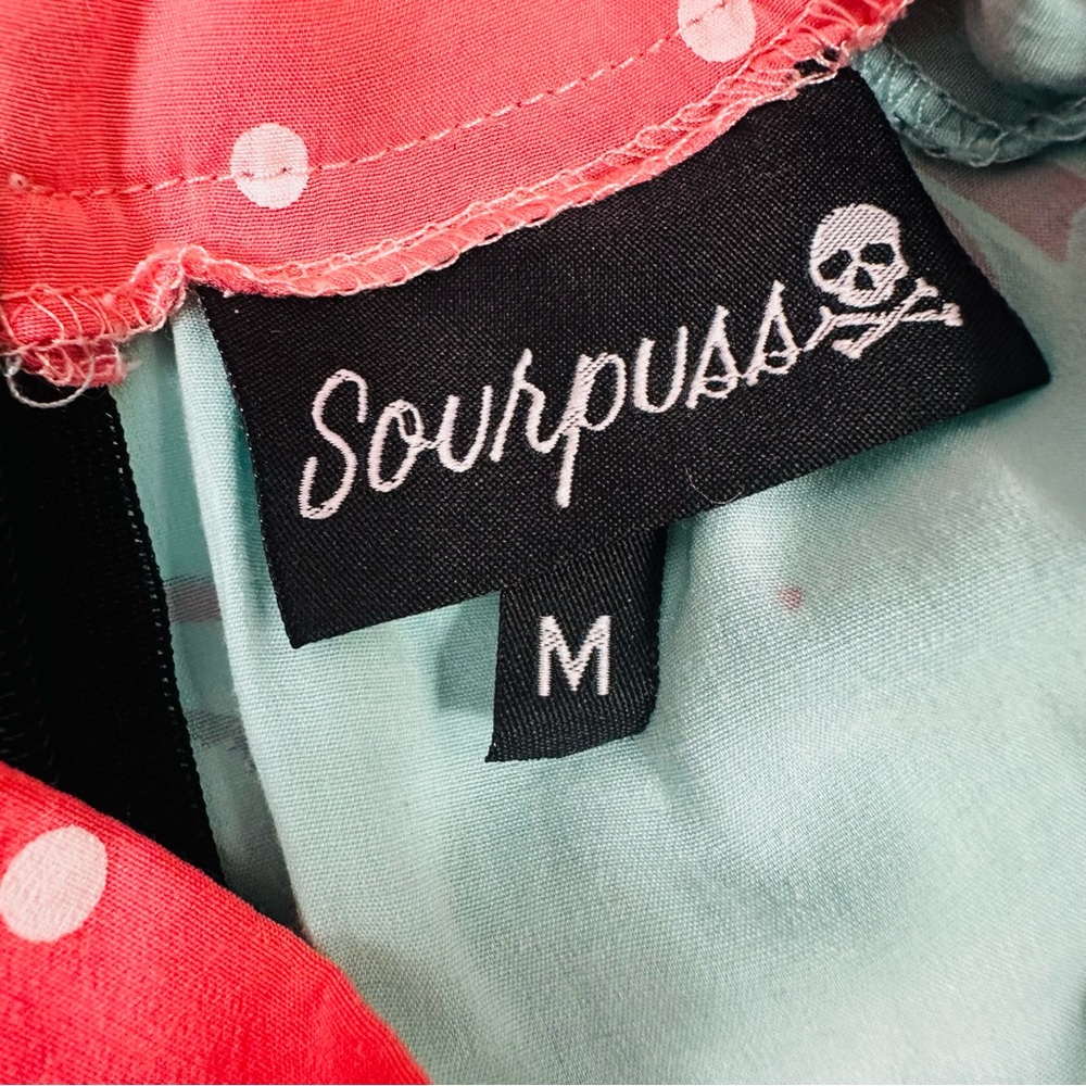 SOURPUSS JUNE SAILER KITTY 🐱 SWING SKIRT RETRO-INSPIRED SIZE (M) - Picture 9 of 10
